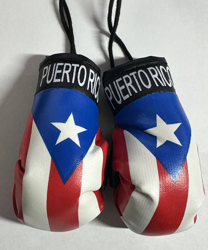 Puerto Rico lot Mini Banner, Boxing Gloves and Keychain 3 pieces FREE SHIPPING