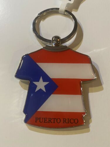 Puerto Rico Flag Tshirt Keychain 