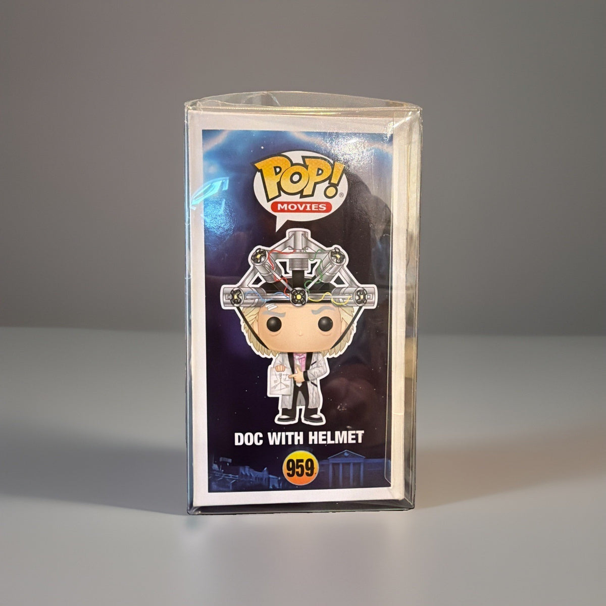 Funko Pop Back to the Future Doc with Helmet 959 Vinyl Figure w/Protective Cover