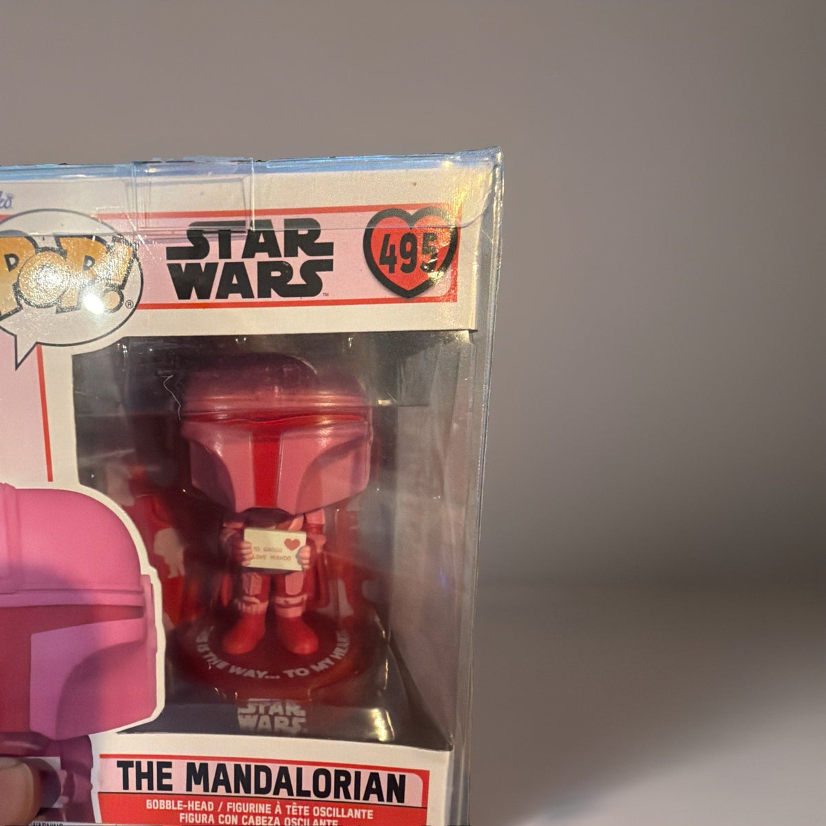 Funko Pop! Vinyl: Star Wars - The Mandalorian (Pink) #495 w/Protective Cover