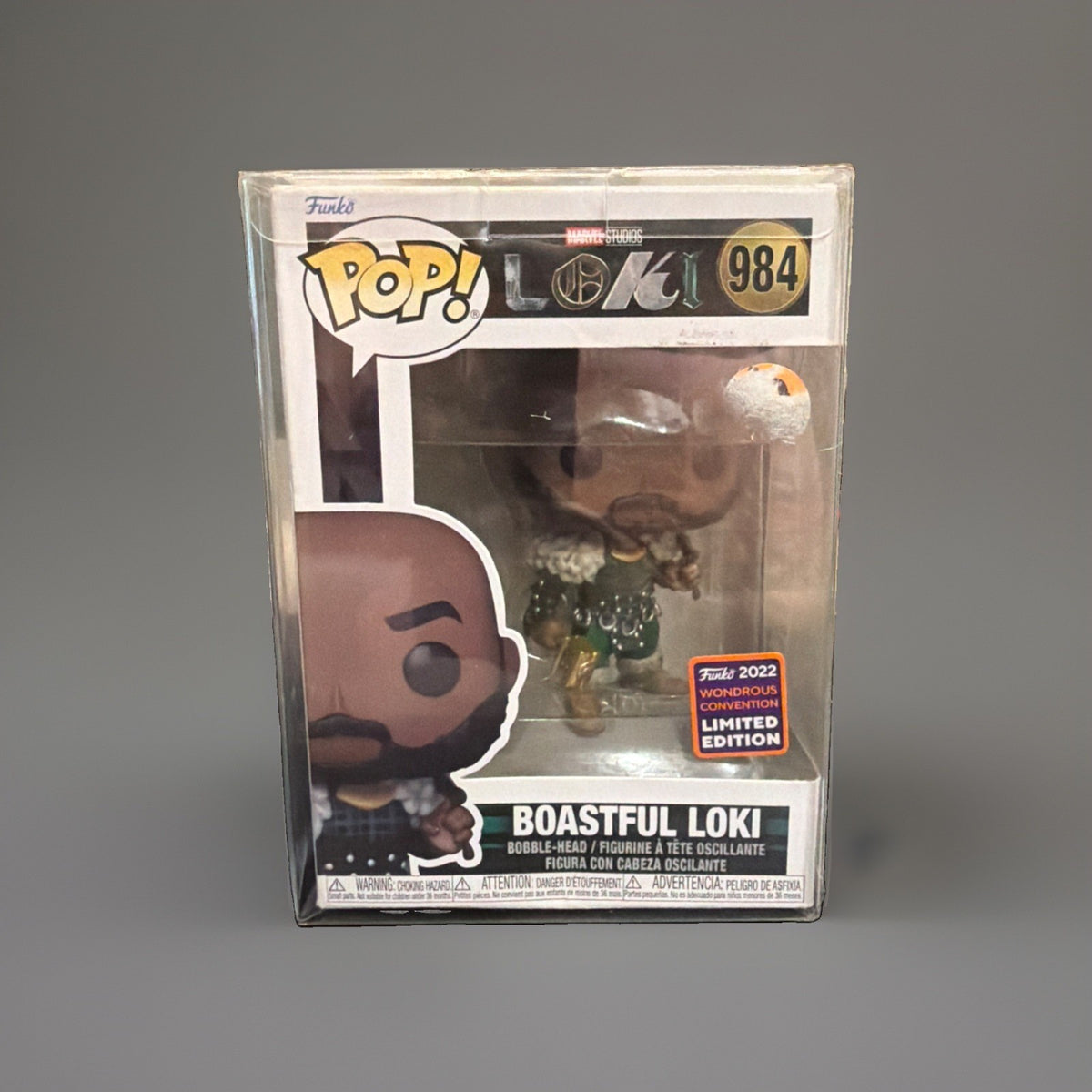 Funko Pop Marvel Boastful Loki WonderCon 984 Exclusive Vaulted Protective Cover