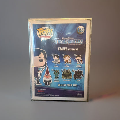 Funko Pop Trollhunters Claire With Gnome 468 Vinyl Figure Vaulted w/Protective C