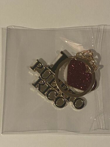 I Love Puerto Rico Heart Keychain 