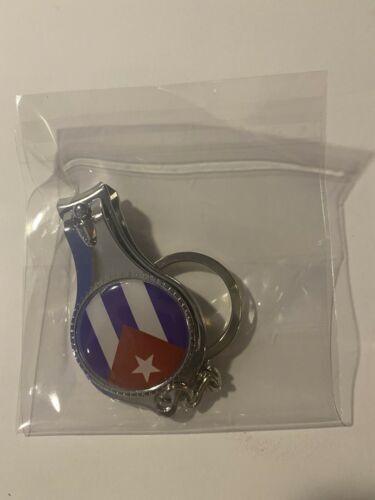 Cuba Flag Keychain Nail clipper and Bottle Opener 