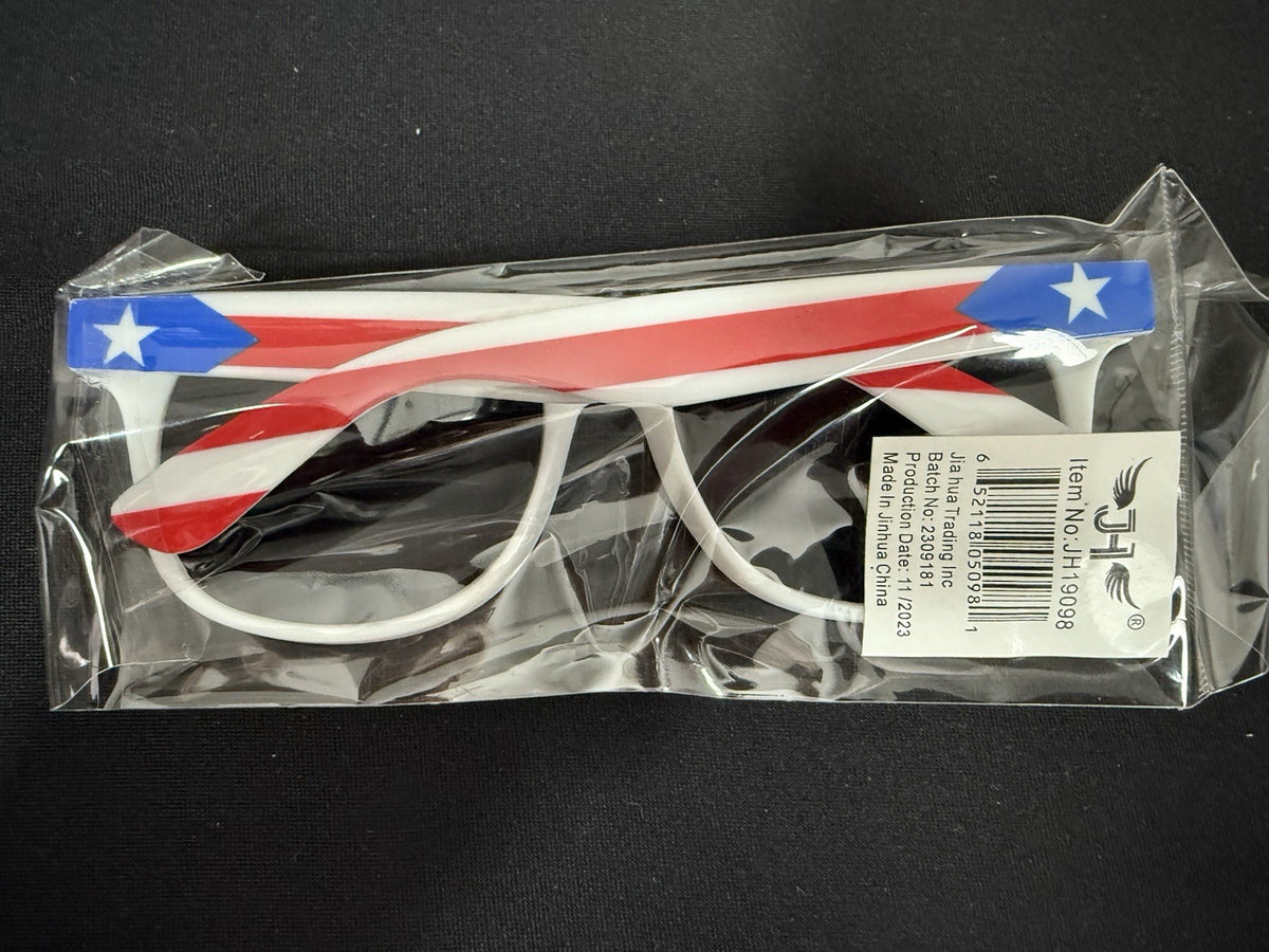 Puerto Rico Flag Sunglasses Unisex Multicolor Plastic Frame JH19098 Caribbean