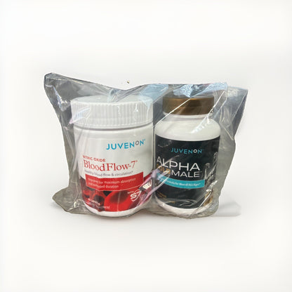 Juvenon BloodFlow-7 Nitric Oxide Supplement with Nitrosigine + Alpha Gold Male