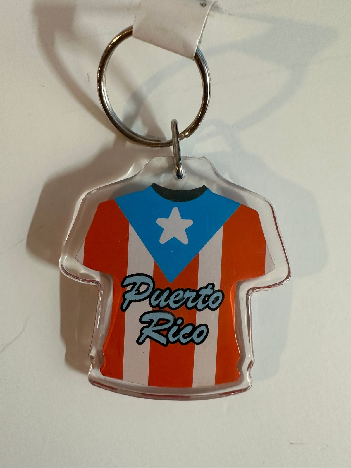 Puerto Rico Plastic Tshirt Keychain 