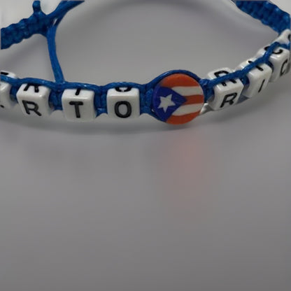 Puerto Rico Letters Unisex Macrame Bracelet