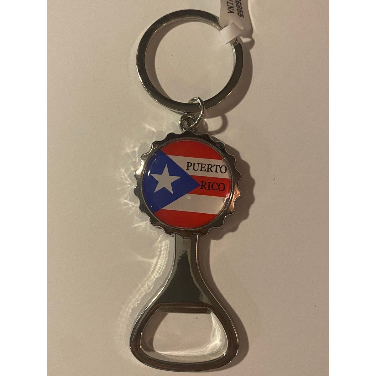 Rico Puerto Rico Flag Bottle Opener Keychain Mens Multicolor Metal Key Ring