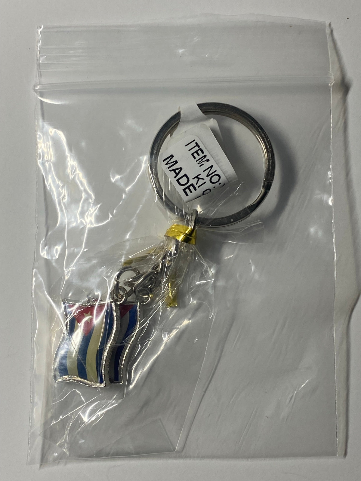Cuba double flag keychain 