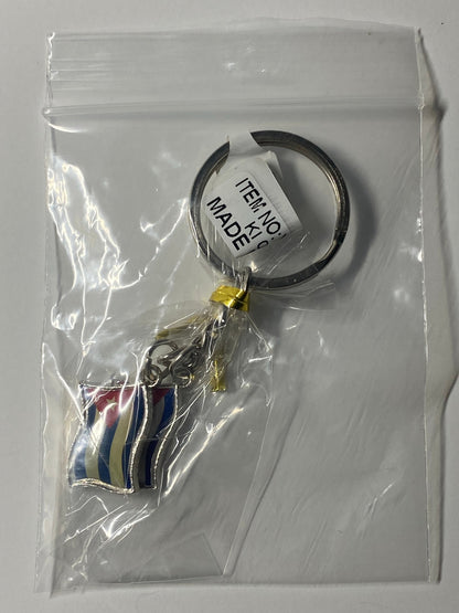 Cuba double flag keychain 