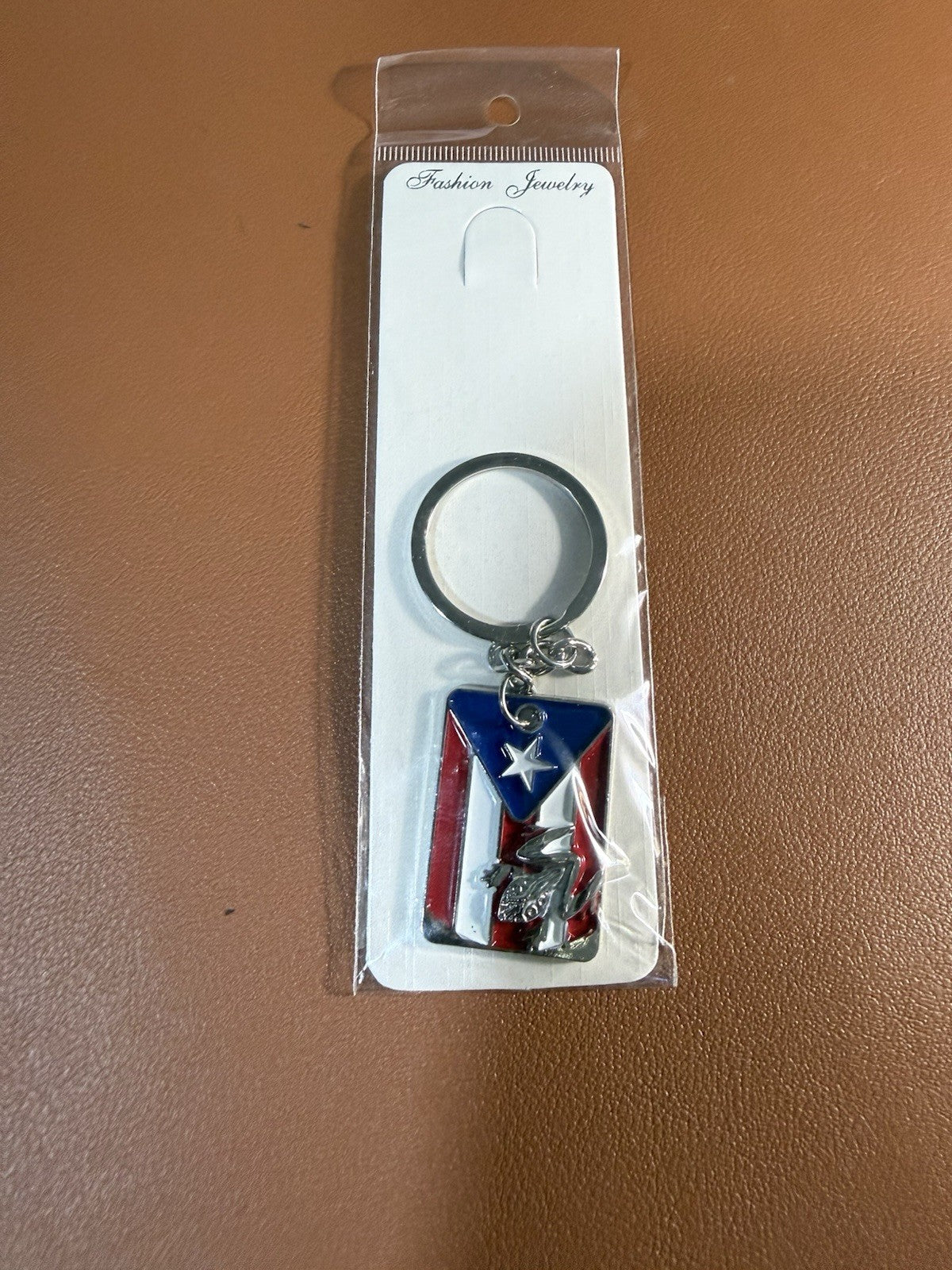 Puerto Rico Frog and Flag Keychain Coqui Souvenir Boricua Pride Enamel Key Ring