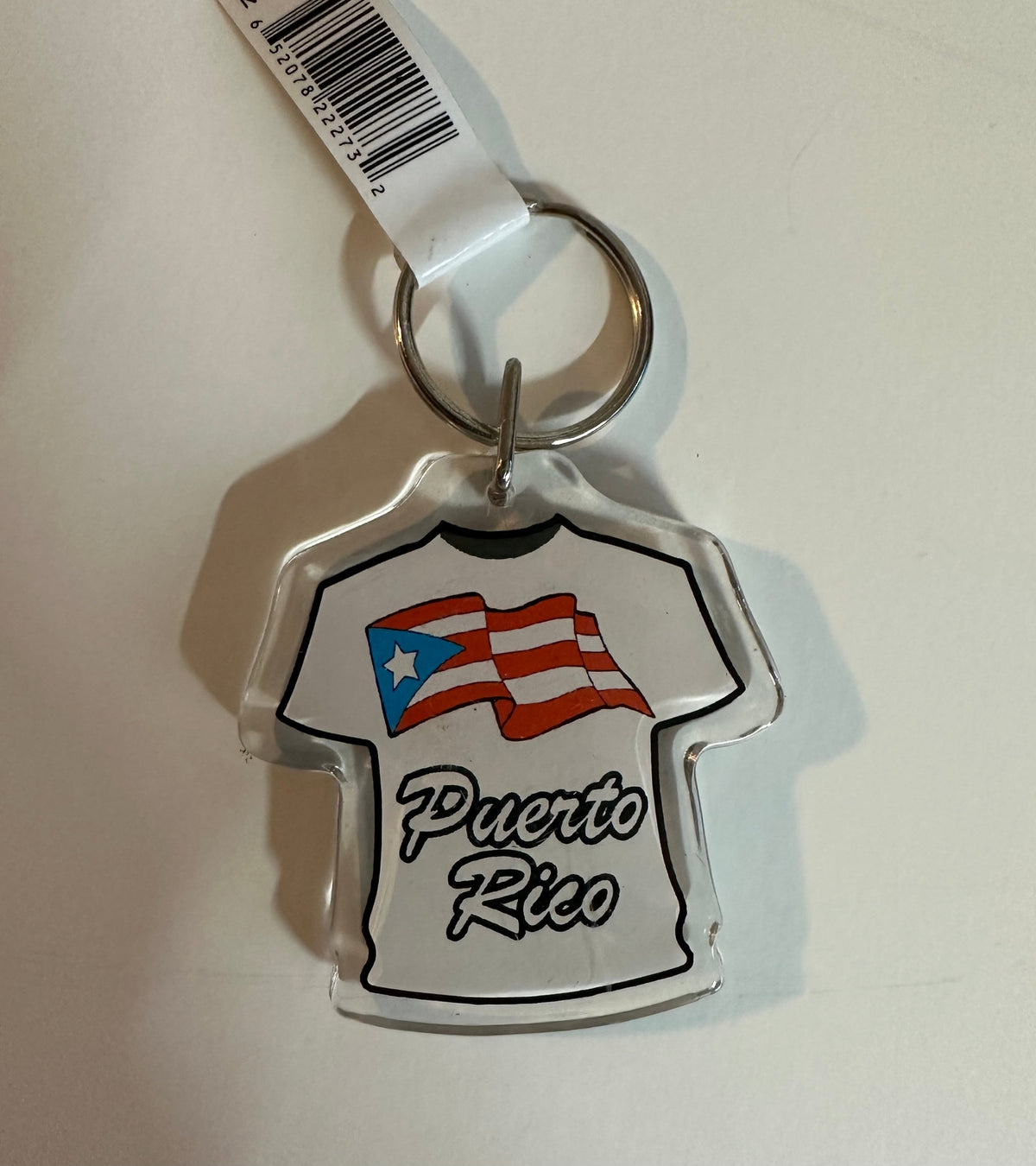 Puerto Rico Plastic Tshirt Keychain 