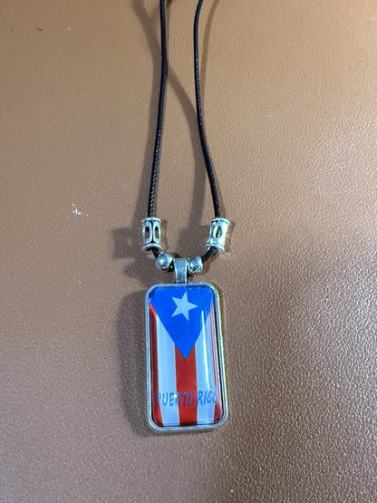 Puerto Rico Necklace with Flag