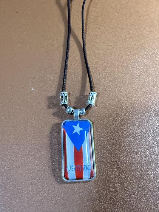 Puerto Rico Necklace with Flag