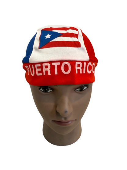 Puerto Rico Flag Bandana Durag Mens Scarf Multicolor Polyester Miscellaneous