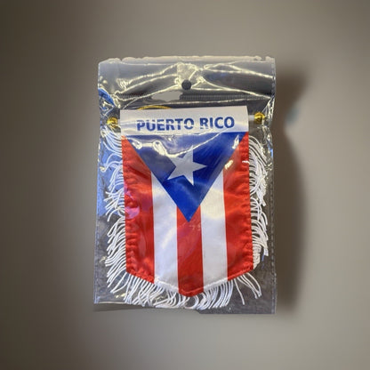 Puerto Rico Banner Flag 4x6 White Fringe Trim Patriotic Collectible Memorabilia