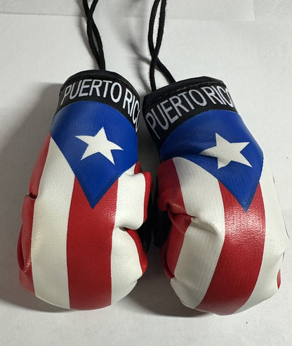 Puerto Rico lot Mini Banner, Boxing Gloves and Keychain 3 pieces