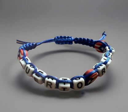 Puerto Rico Letters Unisex Macrame Bracelet