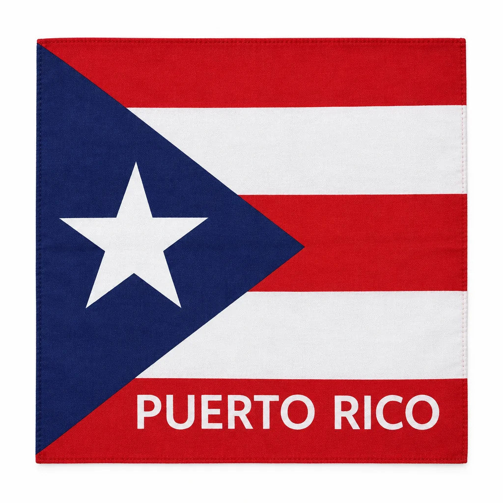 🇵🇷 Puerto Rico Flag Bandana | Classic & Lettered Designs | 20 x 20 in