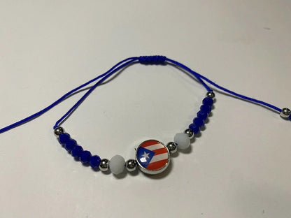 Puerto Rico Handmade Macrame Flag Bracelet F