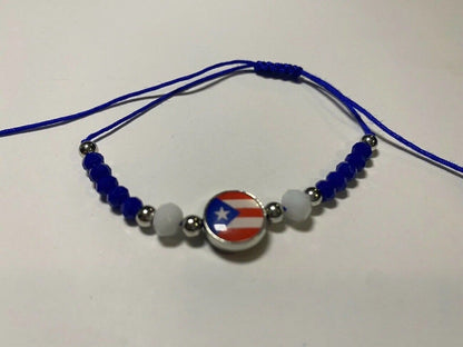 Puerto Rico Handmade Macrame Flag Bracelet F