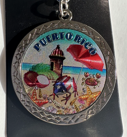 Puerto Rico Heavy Keychain 