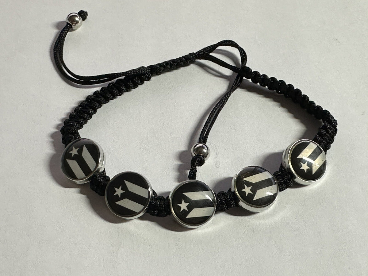 Puerto Rico Flag Macrame Bracelet Choose one color 