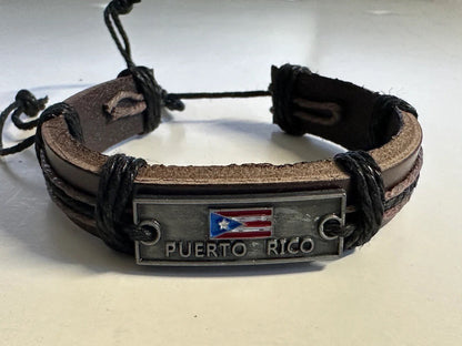 Puerto Rico Flag Bracelet Rectangle Cast 
