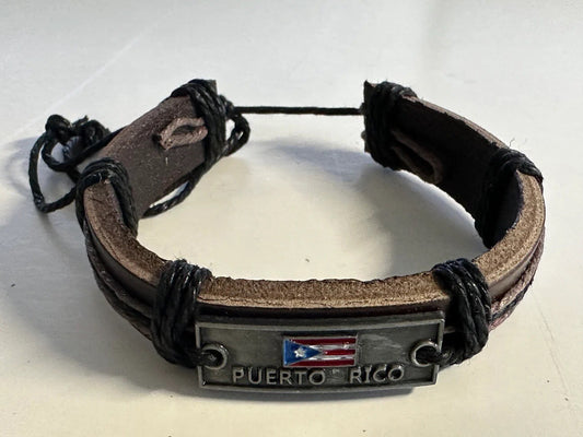 Puerto Rico Flag Bracelet Rectangle Cast 