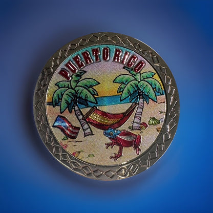 Puerto Rico Heavy Keychain 