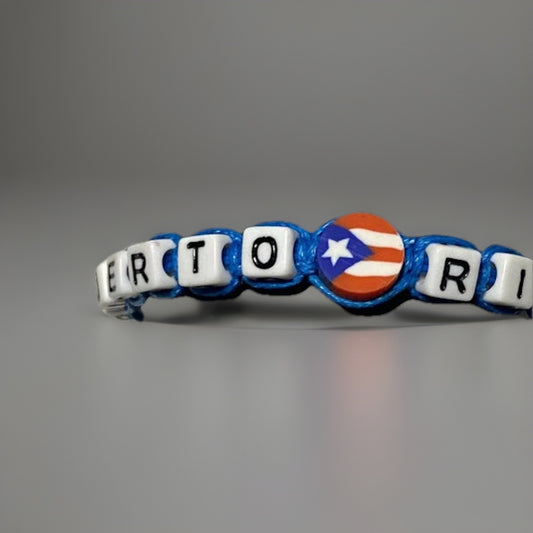 Puerto Rico Letters Unisex Macrame Bracelet