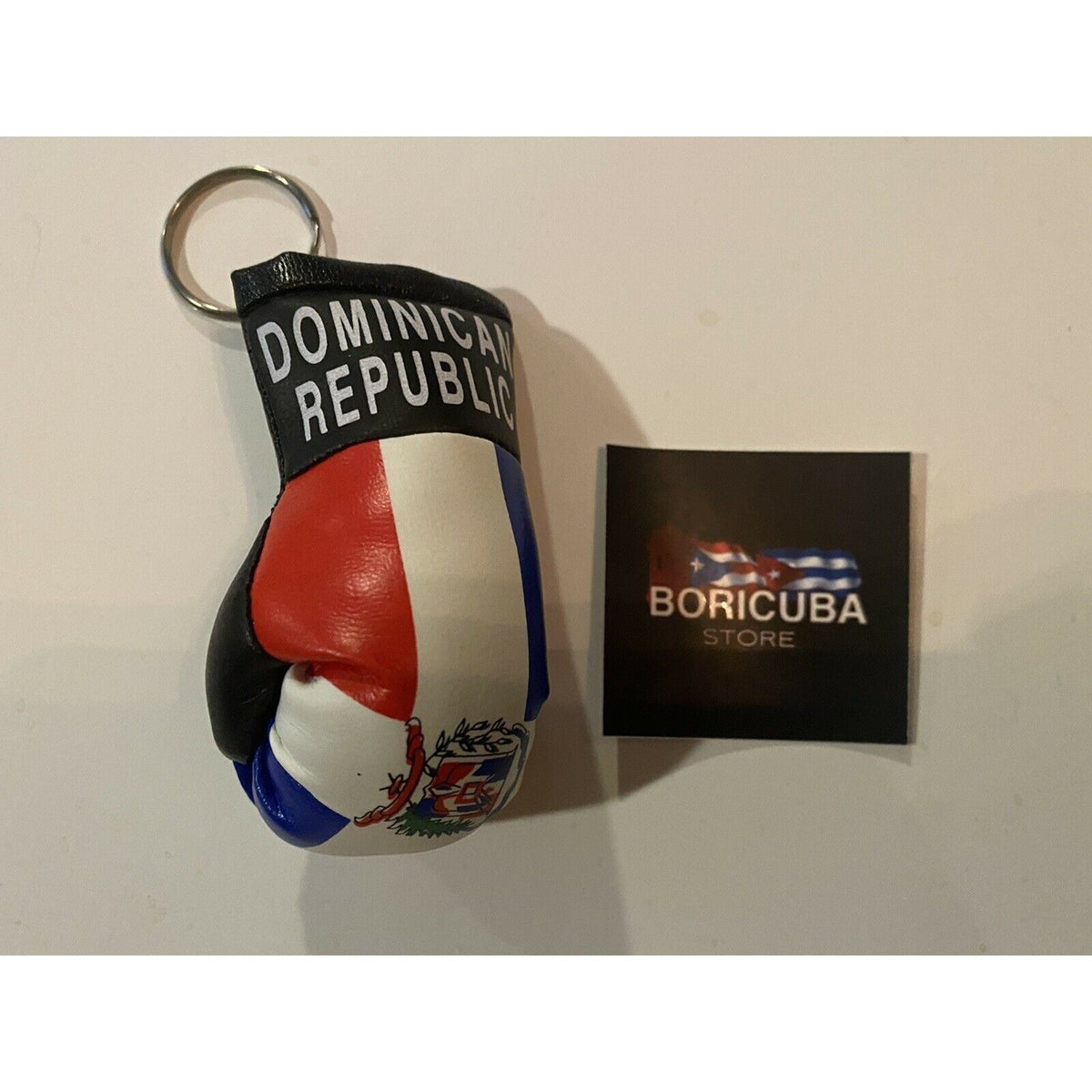 Dominican Republic Mini Keychain Boxing Glove