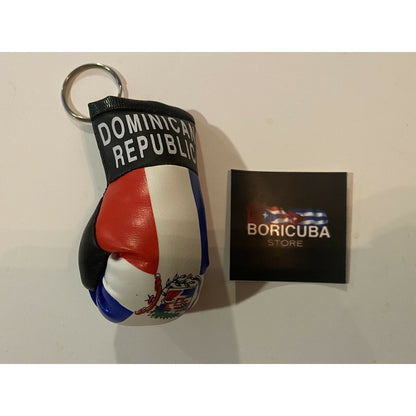 Dominican Republic Mini Keychain Boxing Glove