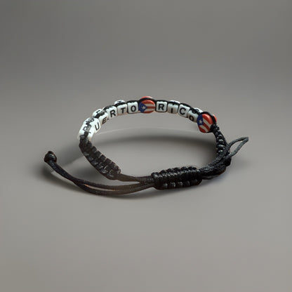 Puerto Rico Letters Unisex Macrame Bracelet