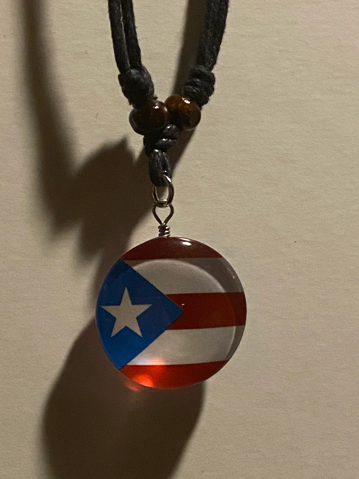 Puerto Rico Necklace with Flag