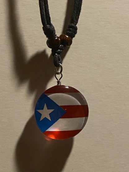 Puerto Rico Necklace with Flag