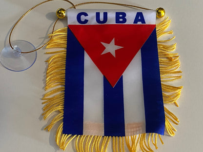 CUBA MINI FLAG AND MINI BOXING GLOVES COMBO Lot 2 Pieces