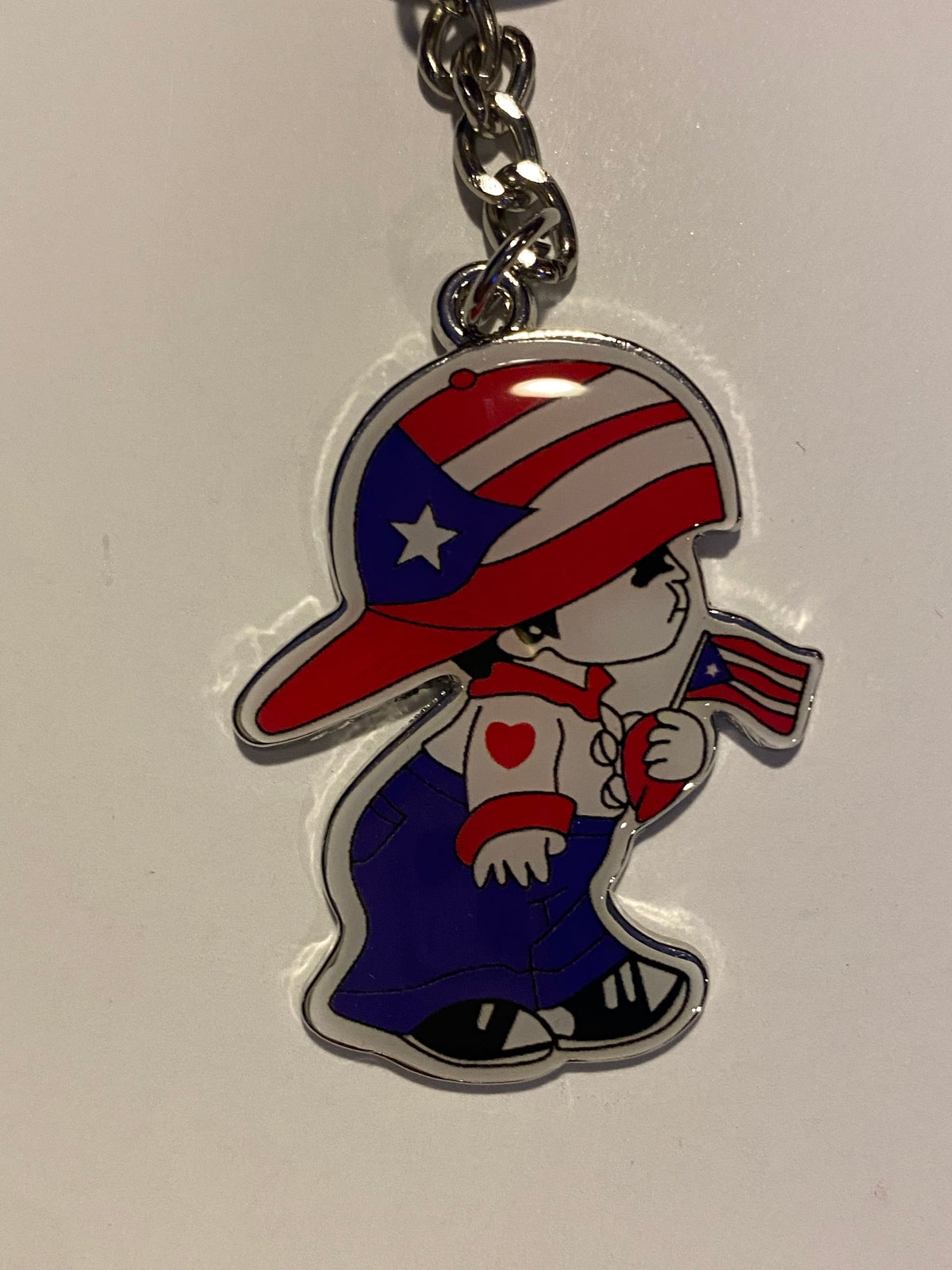Puerto Rico Boricua Boy Keychain Multicolor Flag Pride Accessory Unisex