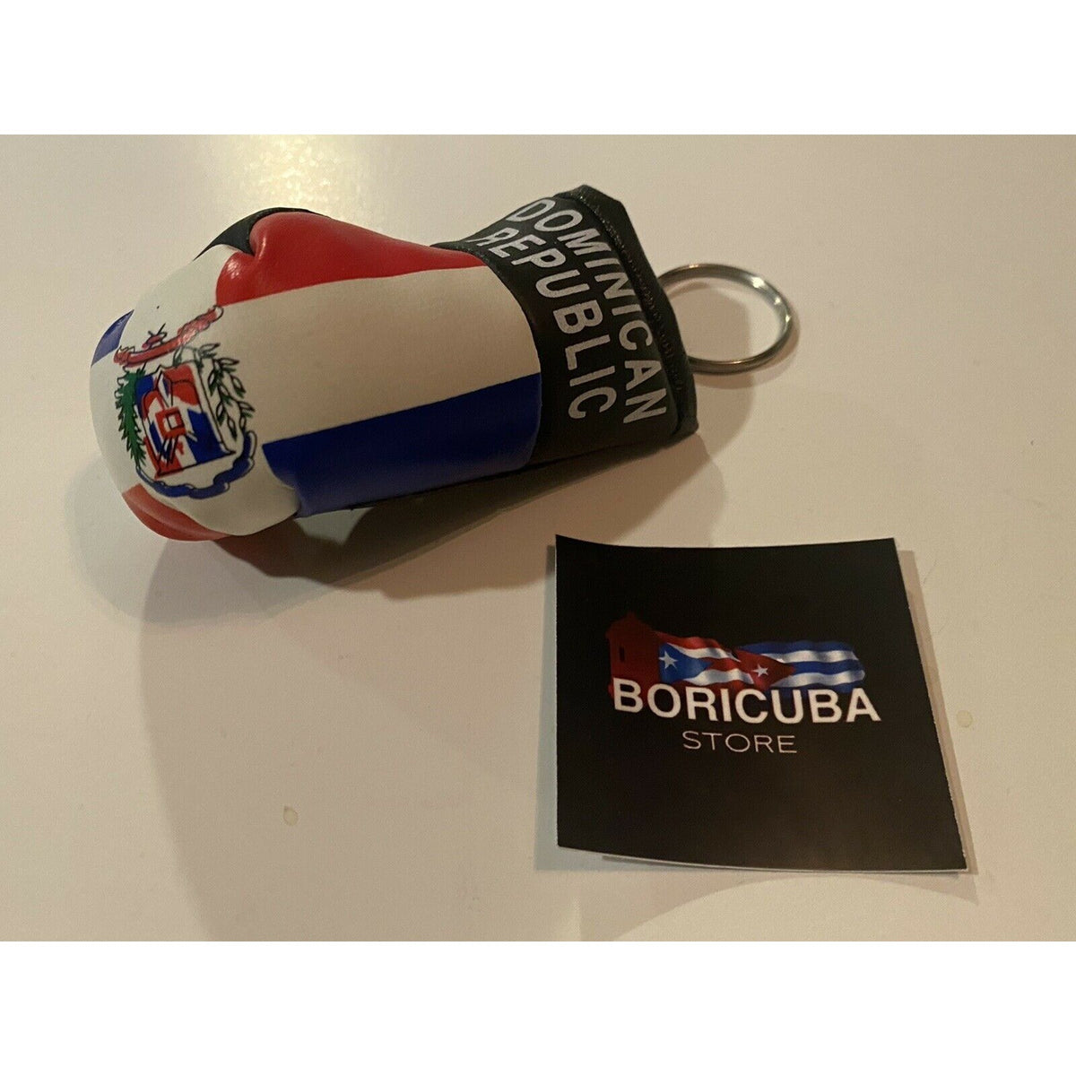 Dominican Republic Mini Keychain Boxing Glove