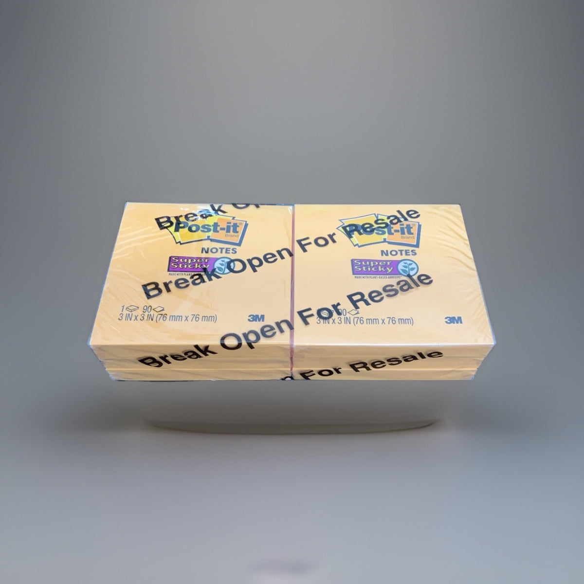 Post-it Super Sticky Pop-Up Notes 3x3 Random Color 6 Pack 90 Sheets 654-SSNO