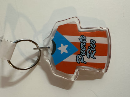 Puerto Rico Plastic Tshirt Keychain 