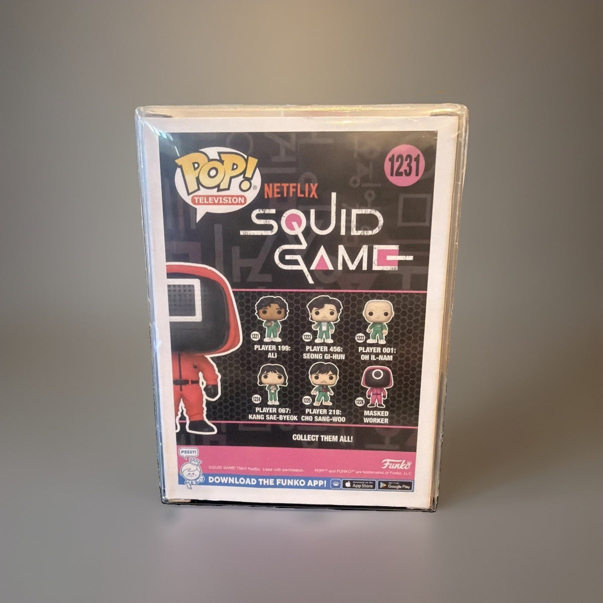 Funko Pop Squid Game Masked Manager 1231 Walmart Exclusivew/Protective Cover