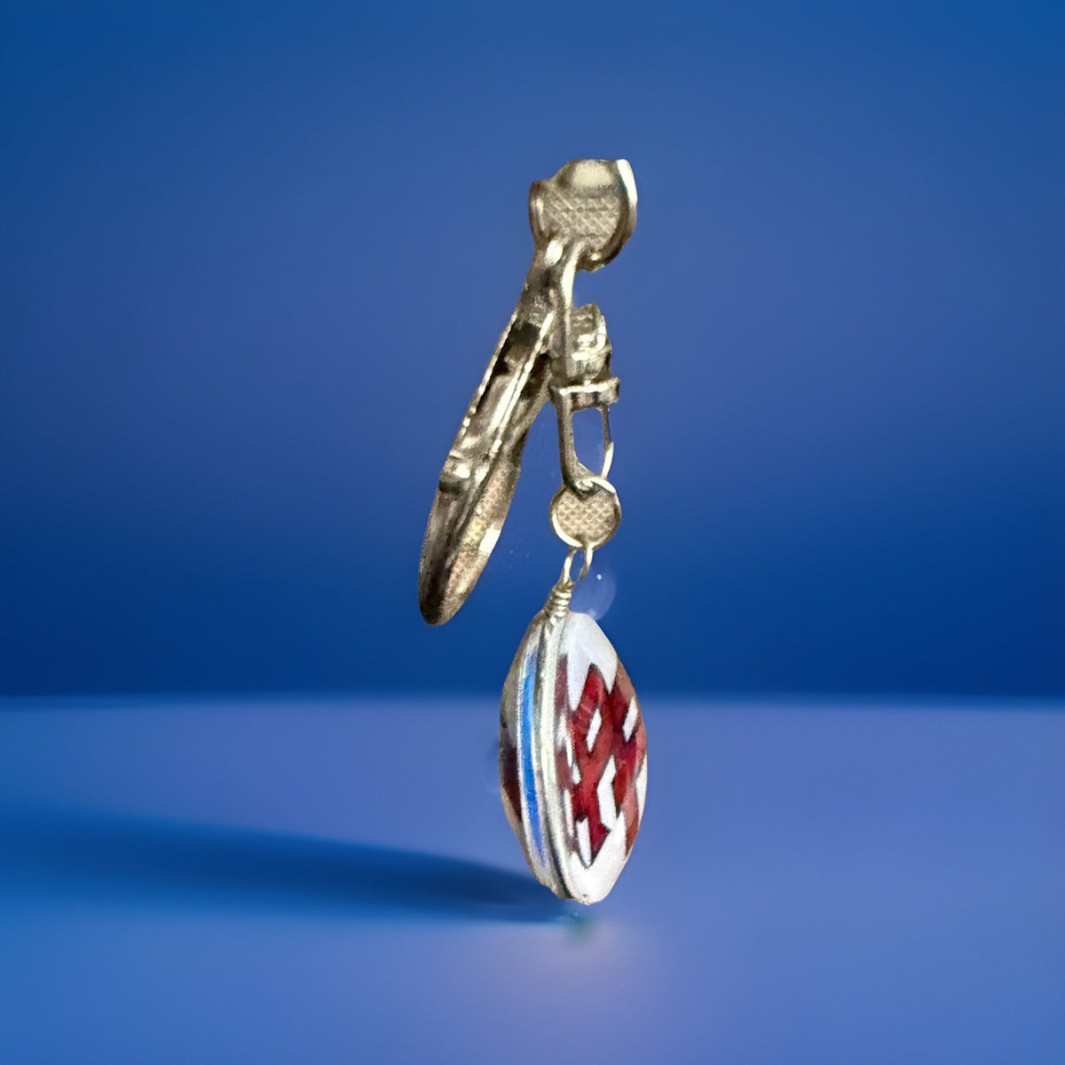 Puerto Rico Keychain with PR Initials