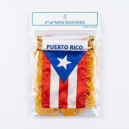 🇵🇷 Puerto Rico Mini Banners – Wholesale Lot of 12