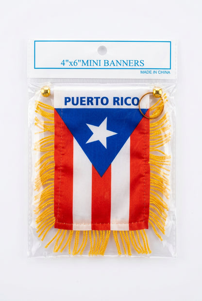 🇵🇷 Puerto Rico Mini Banners – Wholesale Lot of 12