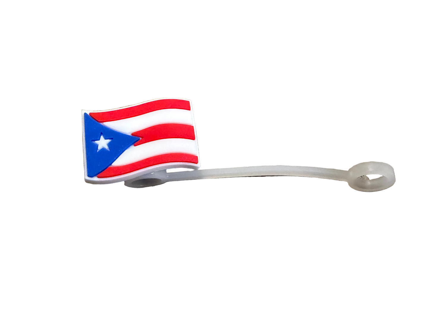 Puerto Rico Flag Tumbler Cap & Straw Cover - Spill-Proof Drink Lid Accessory