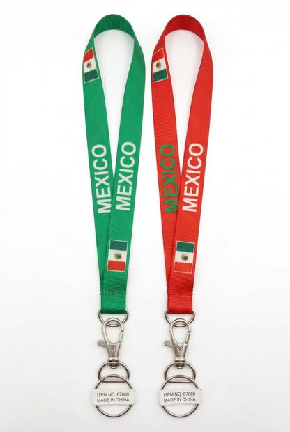 Mexico Lanyard ID  Holder Keychain