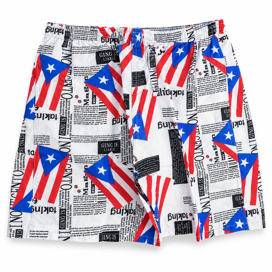 Cleaned Puerto Rico flag shorts photo