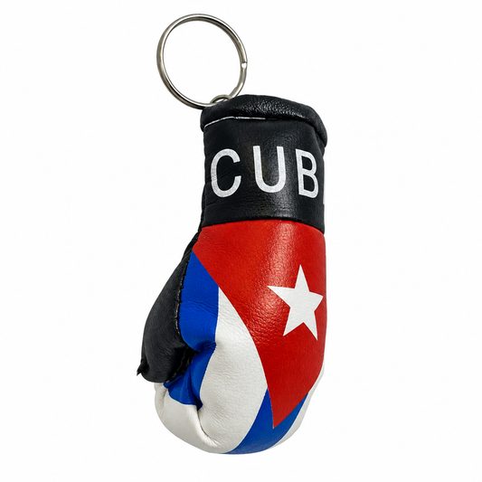 Cuba boxing gloves keychain